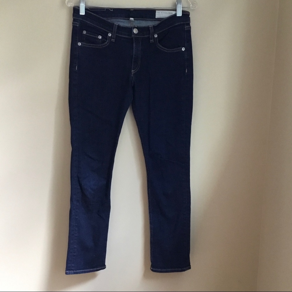Rag & Bone Dark Wash Heritage Capri Jeans - Picture 3 of 11